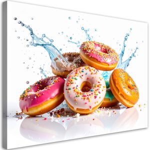 Obraz do kuchni jadalni, Donuty Pączki Ciasteczka 100×70 779643