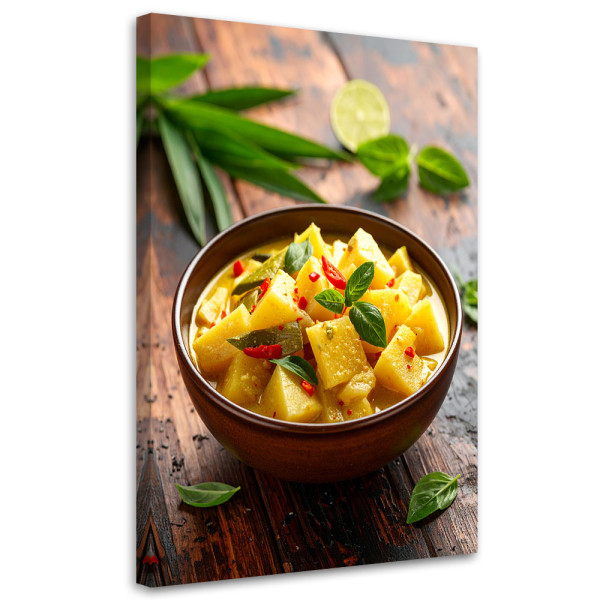 Obraz do kuchni jadalni, Miska Bambus Curry 80x120 779705
