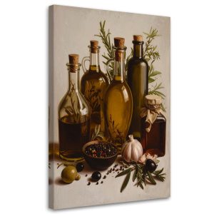 Obraz do kuchni jadalni restauracji baru, Oliwa z oliwek zioła 40×60 888268 Obraz do kuchni jadalni restauracji baru, Oliwa z oliwek zioła 40×60 888268