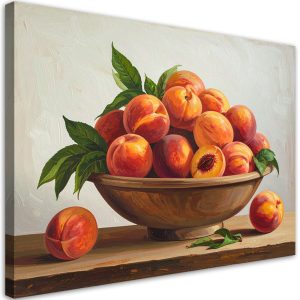 Obraz do kuchni jadalni restauracji, Brzoskwinie owoce natura 30×20 887888 Obraz do kuchni jadalni restauracji, Brzoskwinie owoce natura 30×20 887888