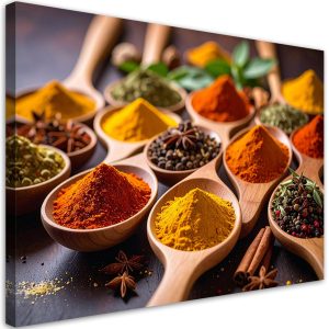 Obraz do kuchni jadalni restauracji, Kolorowe przyprawy 60×40 779193 Obraz do kuchni jadalni restauracji, Kolorowe przyprawy 60×40 779193