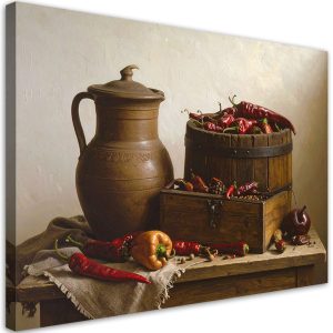 Obraz do kuchni jadalni restauracji, Papryczki chili czarny pieprz 90×60 886300