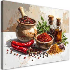 Obraz do kuchni jadalni restauracji, Papryczki chili przyprawy 60×40 884327