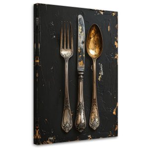 Obraz do kuchni jadalni restauracji salonu, Stare sztućce 70×100 884135 Obraz do kuchni jadalni restauracji salonu, Stare sztućce 70×100 884135