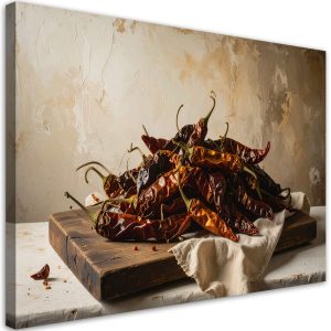 Obraz do kuchni jadalni restauracji, Suszone czerwone papryczki 30×20 887484