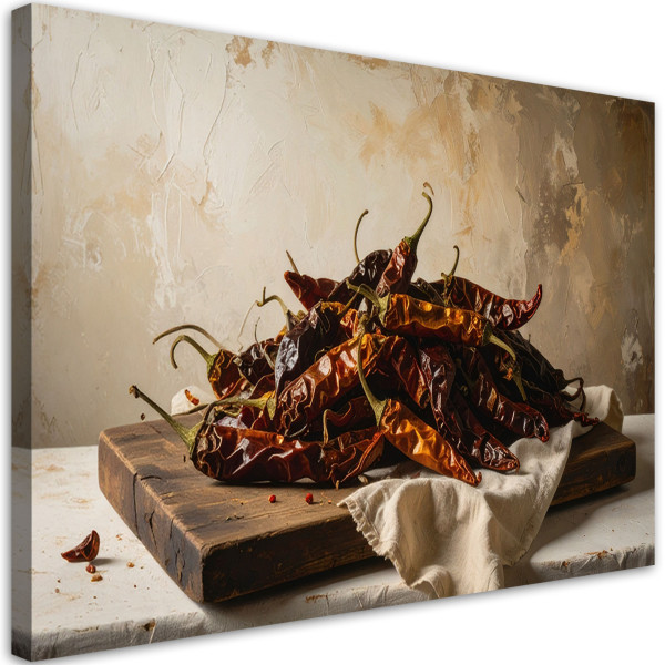 Obraz do kuchni jadalni restauracji, Suszone czerwone papryczki 45x30 891178