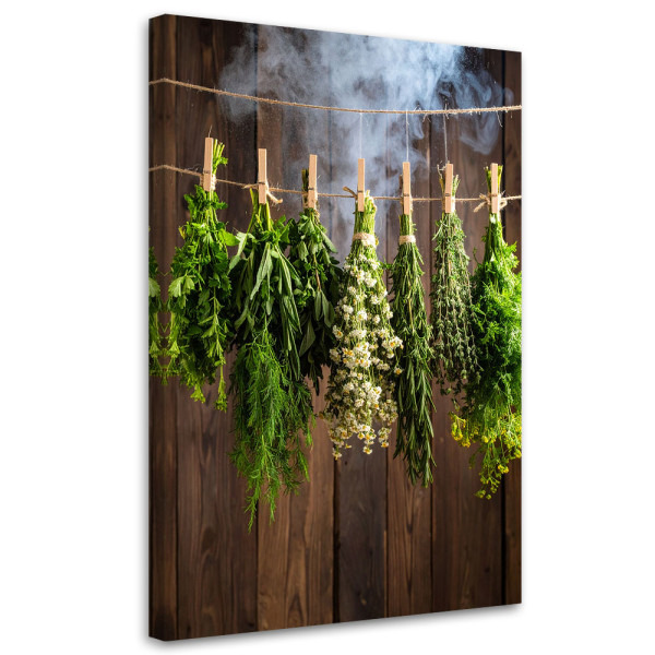 Obraz do kuchni jadalni restauracji, Zioła przyprawy rośliny 30x45 889098