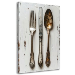 Obraz do kuchni jadalni salonu restauracji baru, Sztućce 80×120 886217