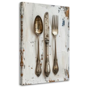 Obraz do kuchni jadalni salonu, Sztućce w stylu shabby chic 40×60 882883