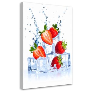 Obraz do kuchni jadalni, Truskawki lód owoce natura 20×30 888309 Obraz do kuchni jadalni, Truskawki lód owoce natura 20×30 888309