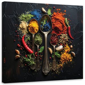 Obraz do kuchni restauracji baru jadalni, Kolorowe Przyprawy 50×50 890574 Obraz do kuchni restauracji baru jadalni, Kolorowe Przyprawy 50×50 890574