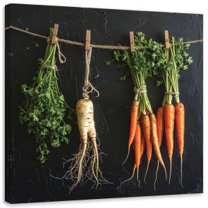 Obraz do kuchni restauracji baru jadalni, Marchewki pietruszka 60×60 884129 Obraz do kuchni restauracji baru jadalni, Marchewki pietruszka 60×60 884129