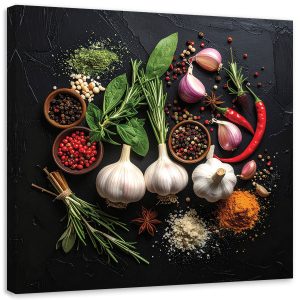 Obraz do kuchni restauracji baru jadalni, Przyprawy i warzywa 30×30 882570 Obraz do kuchni restauracji baru jadalni, Przyprawy i warzywa 30×30 882570
