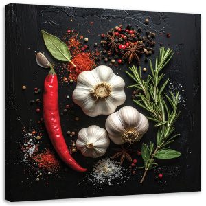 Obraz do kuchni restauracji baru jadalni, Przyprawy Papryczki 40×40 890808 Obraz do kuchni restauracji baru jadalni, Przyprawy Papryczki 40×40 890808