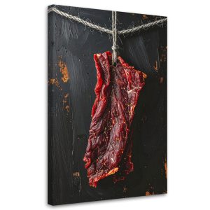 Obraz do kuchni restauracji baru jadalni, Suszone czerwone mięso 40×60 884481 Obraz do kuchni restauracji baru jadalni, Suszone czerwone mięso 40×60 884481