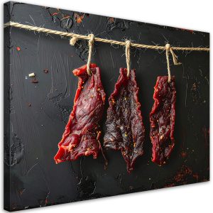 Obraz do kuchni restauracji baru jadalni, Suszone mięso 100×70 883019 Obraz do kuchni restauracji baru jadalni, Suszone mięso 100×70 883019