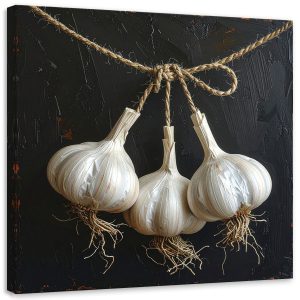 Obraz do kuchni restauracji baru jadalni, Suszony czosnek 60×60 882733 Obraz do kuchni restauracji baru jadalni, Suszony czosnek 60×60 882733