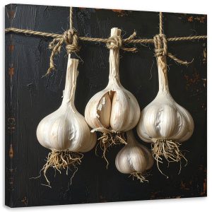 Obraz do kuchni restauracji baru jadalni, Suszony czosnek warzywa 50×50 889667 Obraz do kuchni restauracji baru jadalni, Suszony czosnek warzywa 50×50 889667