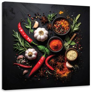 Obraz do kuchni restauracji baru jadalni, Warzywa Przyprawy Jedzenie 50×50 888604 Obraz do kuchni restauracji baru jadalni, Warzywa Przyprawy Jedzenie 50×50 888604