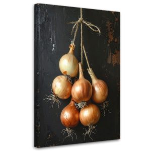 Obraz do kuchni restauracji baru jadalni, Wisząca cebula warzywa 40×60 884308 Obraz do kuchni restauracji baru jadalni, Wisząca cebula warzywa 40×60 884308