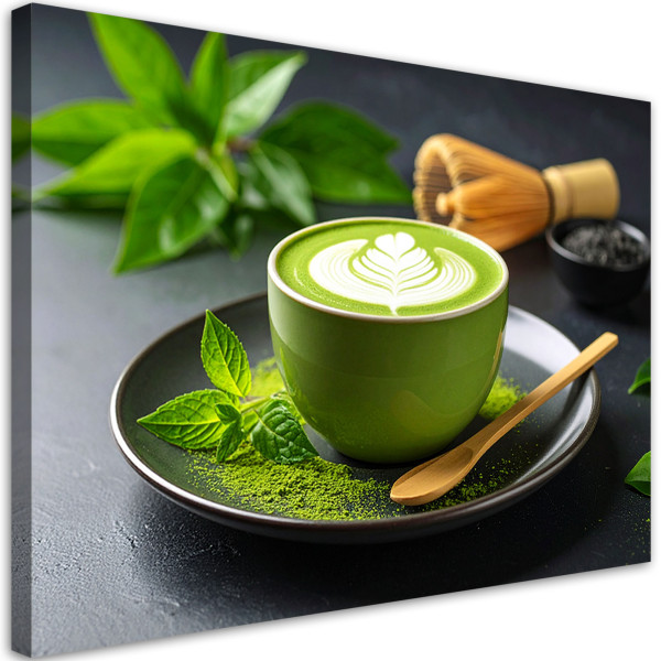 Obraz do kuchni restauracji, Matcha Herbata Latte 60x40 781442