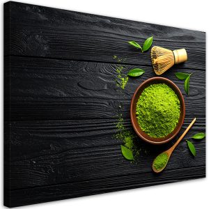 Obraz do kuchni restauracji, Matcha w misce Herbata 120×80 778408 Obraz do kuchni restauracji, Matcha w misce Herbata 120×80 778408