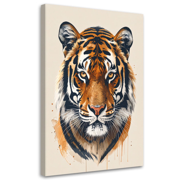 Obraz do pokoju dziecka nastolatka, Tygrys głowa zwierzę safari 60x90 998504