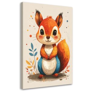 Obraz do pokoju dziecka niemowlaka, Mała wiewiórka zwierzęta leśne 40×60 995552 Obraz do pokoju dziecka niemowlaka, Mała wiewiórka zwierzęta leśne 40×60 995552