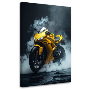 Obraz do pokoju nastolatka biura salonu, Żółty Motocykl Motor 80×120 884371 Obraz do pokoju nastolatka biura salonu, Żółty Motocykl Motor 80×120 884371