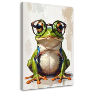 Obraz do pokoju nastolatka dziecka, Zielona żaba 30×45 999290