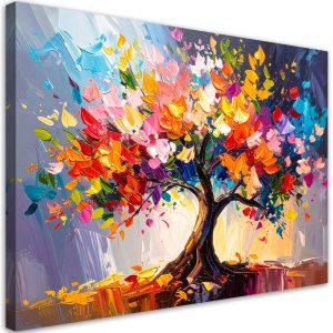 Obraz do salonu, 3D Kolorowe Kwitnące Drzewo Życia 30×20 887302 Obraz do salonu, 3D Kolorowe Kwitnące Drzewo Życia 30×20 887302