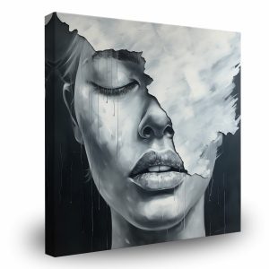 Obraz Do Salonu Abstrakcyjny Portret Kobiety 40x40cm 124545