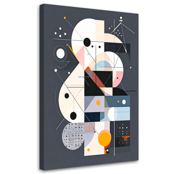 Obraz do salonu biura, Abstrakcja geometryczna Bauhausu 30x45 891266