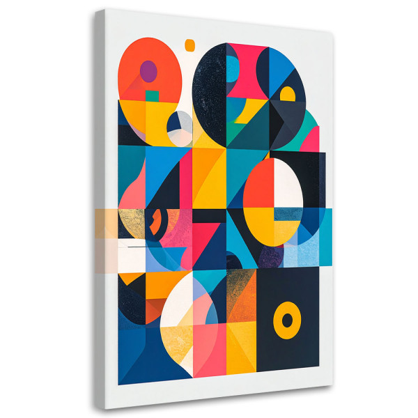 Obraz do salonu biura, Abstrakcja geometryczna w stylu Bauhausu 40x60 778188