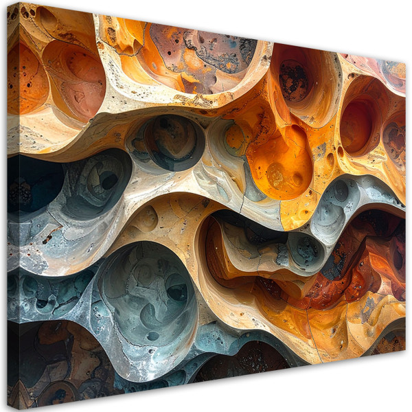 Obraz do salonu biura, Abstrakcja organiczna struktury skalne 45x30 888225