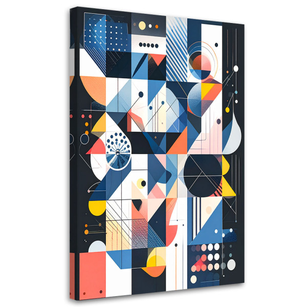 Obraz do salonu biura, Abstrakcja w stylu Bauhaus 60x90 778186