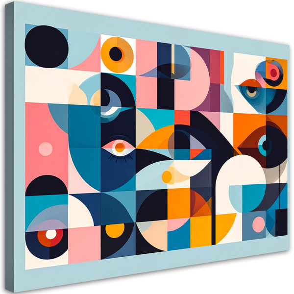 Obraz do salonu biura Bauhaus, Kolorowe Abstrakcyjne Kształty 60x40 777433