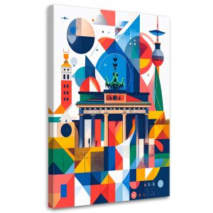 Obraz do salonu biura, Berlin brama abstrakcja w stylu Bauhaus 40×60 778067