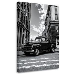 Obraz do salonu biura, Czarny samochód PickUp stojący 40×60 999501 Obraz do salonu biura, Czarny samochód PickUp stojący 40×60 999501