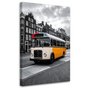 Obraz do salonu biura gabinetu, Retro autobus stojący 70×100 999122 Obraz do salonu biura gabinetu, Retro autobus stojący 70×100 999122