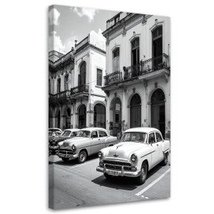 Obraz do salonu biura gabinetu, Retro samochody stojące 30×45 997580 Obraz do salonu biura gabinetu, Retro samochody stojące 30×45 997580