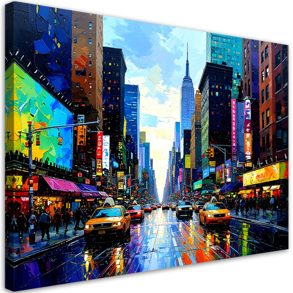 Obraz do salonu biura jadalni, Nowy Jork Miasto Kolorowe 60x40 780364