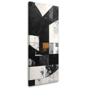 Obraz do salonu biura loftu, Geometryczne formy abstrakcja czarno 30×90 886065 Obraz do salonu biura loftu, Geometryczne formy abstrakcja czarno 30×90 886065