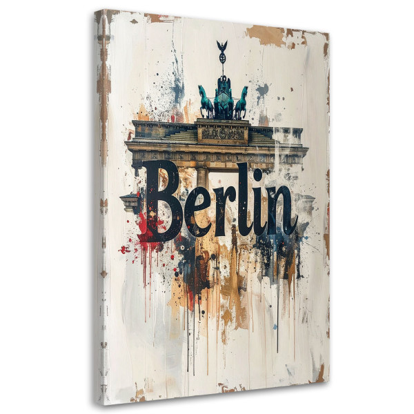 Obraz do salonu biura loftu hotelu, Napis Berlin Typografia 30x45 882947
