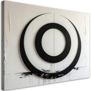 Obraz do salonu biura sypialni, Abstrakcja Czarno-Białe Koła 100×70 885569 Obraz do salonu biura sypialni, Abstrakcja Czarno-Białe Koła 100×70 885569