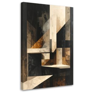 Obraz do salonu biura sypialni loftu, Abstrakcja nowoczesna złoto 80×120 889473