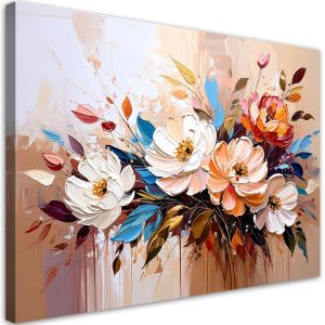 Obraz do salonu, Bukiet Kwiatów Kolorowa Abstrakcja 60×40 781067 Obraz do salonu, Bukiet Kwiatów Kolorowa Abstrakcja 60×40 781067