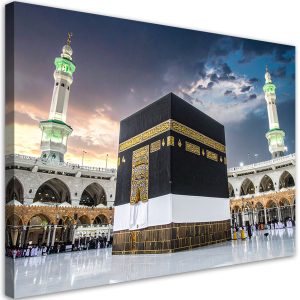 Obraz do salonu jadalni biura, Meczet Mekki Islamski krajobraz 45×30 995824