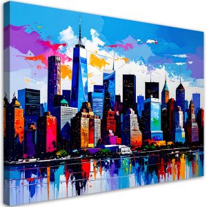 Obraz do salonu jadalni biura, Nowy Jork Manhattan Panorama 90×60 779553 Obraz do salonu jadalni biura, Nowy Jork Manhattan Panorama 90×60 779553