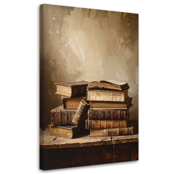 Obraz do salonu kancelarii biura, Stare książki w stylu retro 80x120 884517